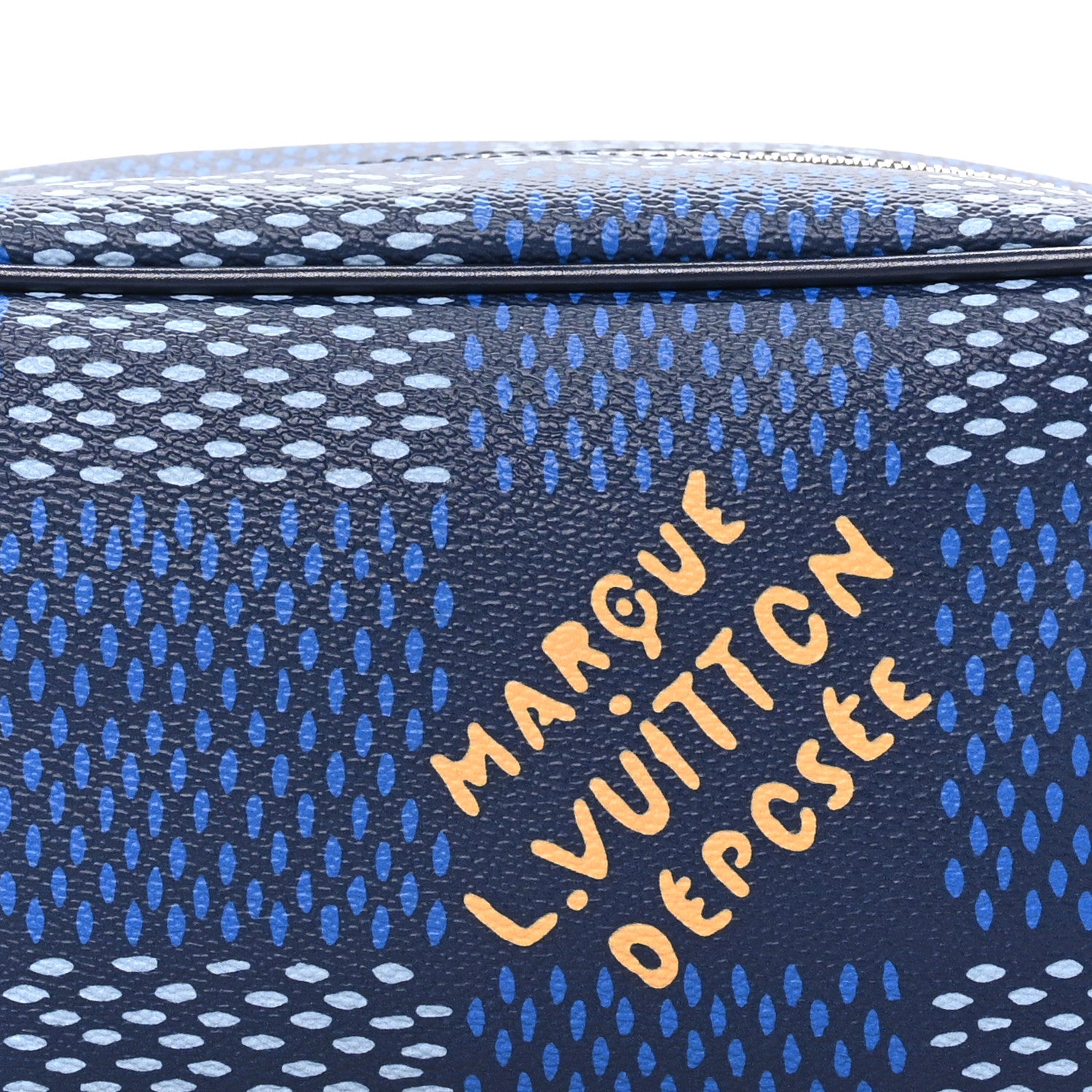 Louis Vuitton Damier Heritage Locker Dopp Kit Blue 7 of 8
