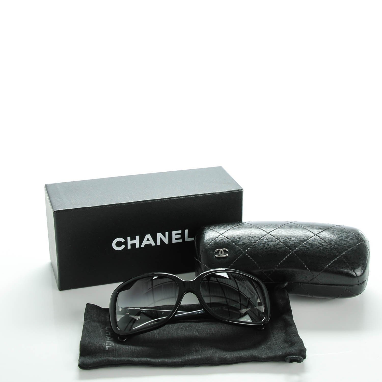Chanel CC Bow Sunglasses 5171 Black White 4 of 6