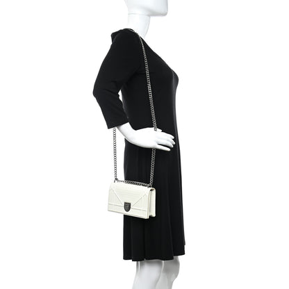 Christian Dior Patent Micro-Cannage Mini Diorama Flap Bag White 2 of 8