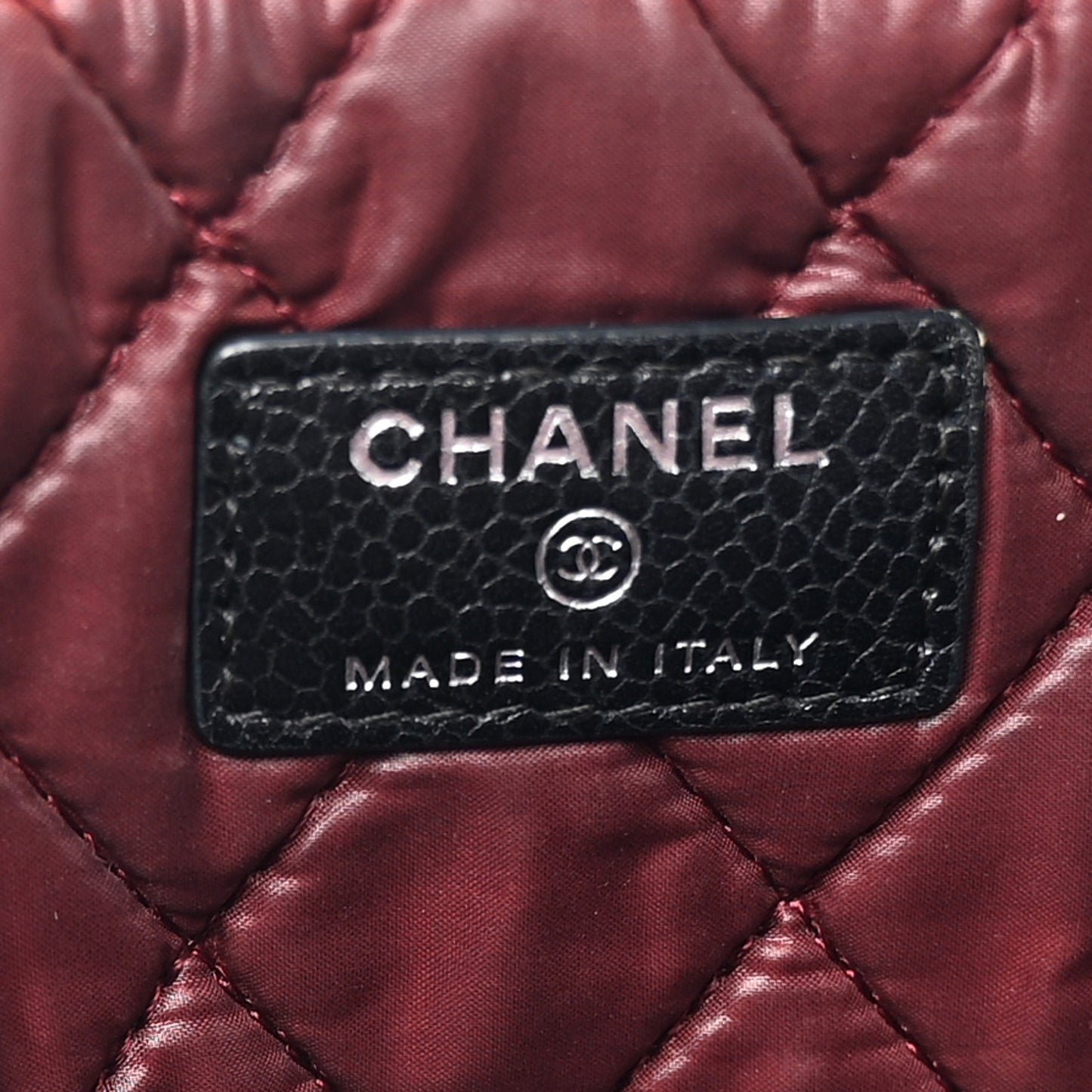 Caviar Quilted Large Cosmetic Case Black