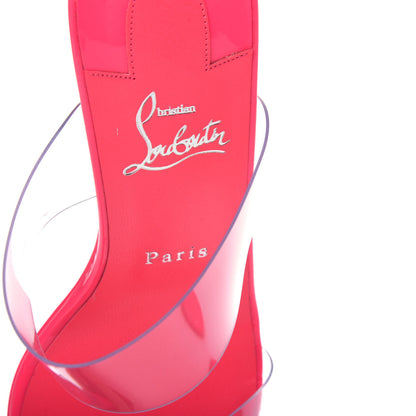 Christian Louboutin Patent PVC Just Nothing 85 Slide Sandals 40 Magnifique 8 of 10