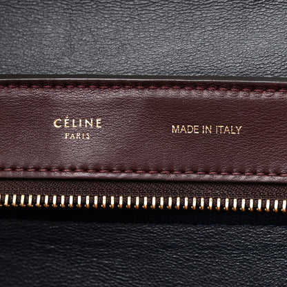 Celine Calfskin Suede Tri-Color Medium Trapeze Burgundy 6 of 10