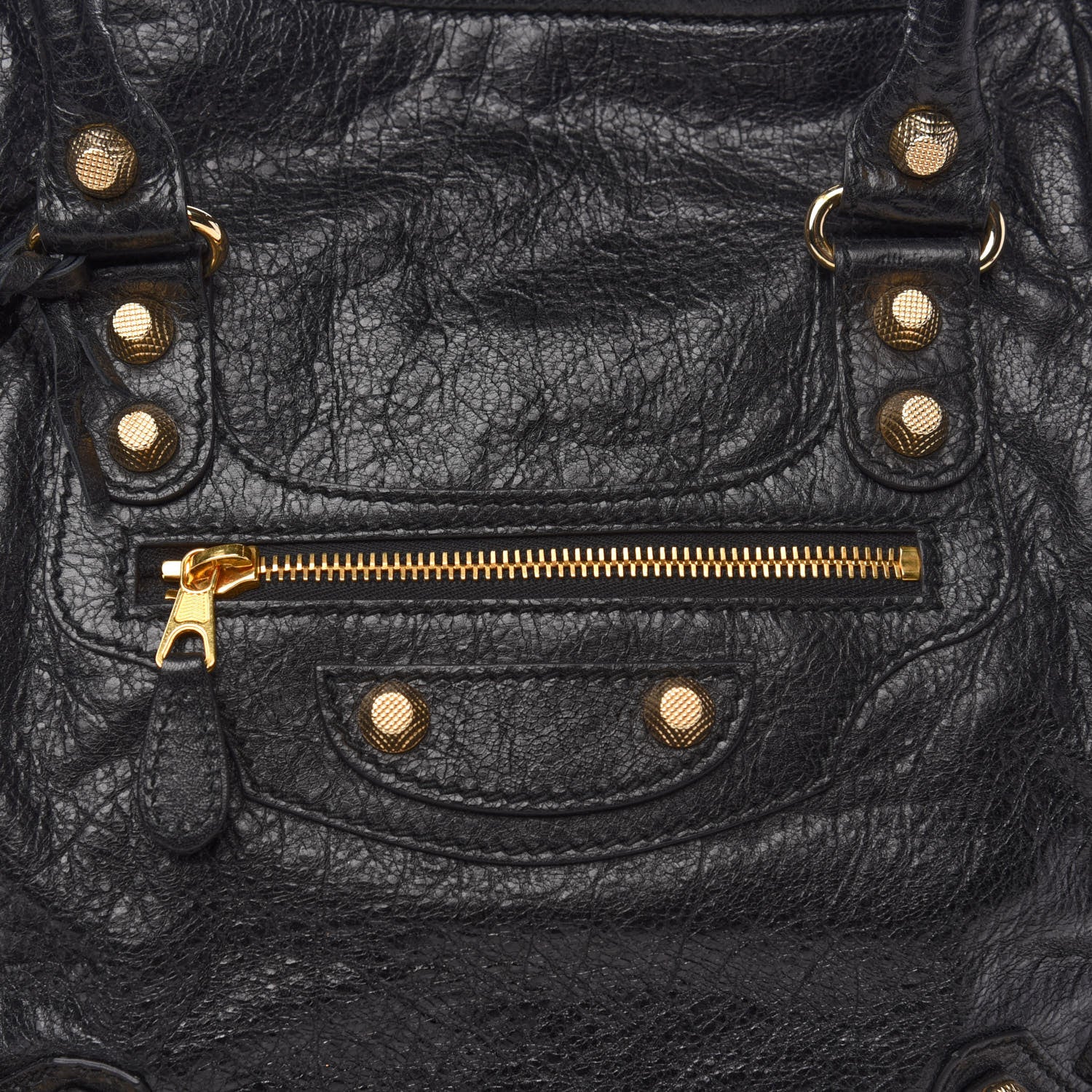 Balenciaga Agneau Giant 12 Gold Hardware S Sunday Tote Black 10 of 10