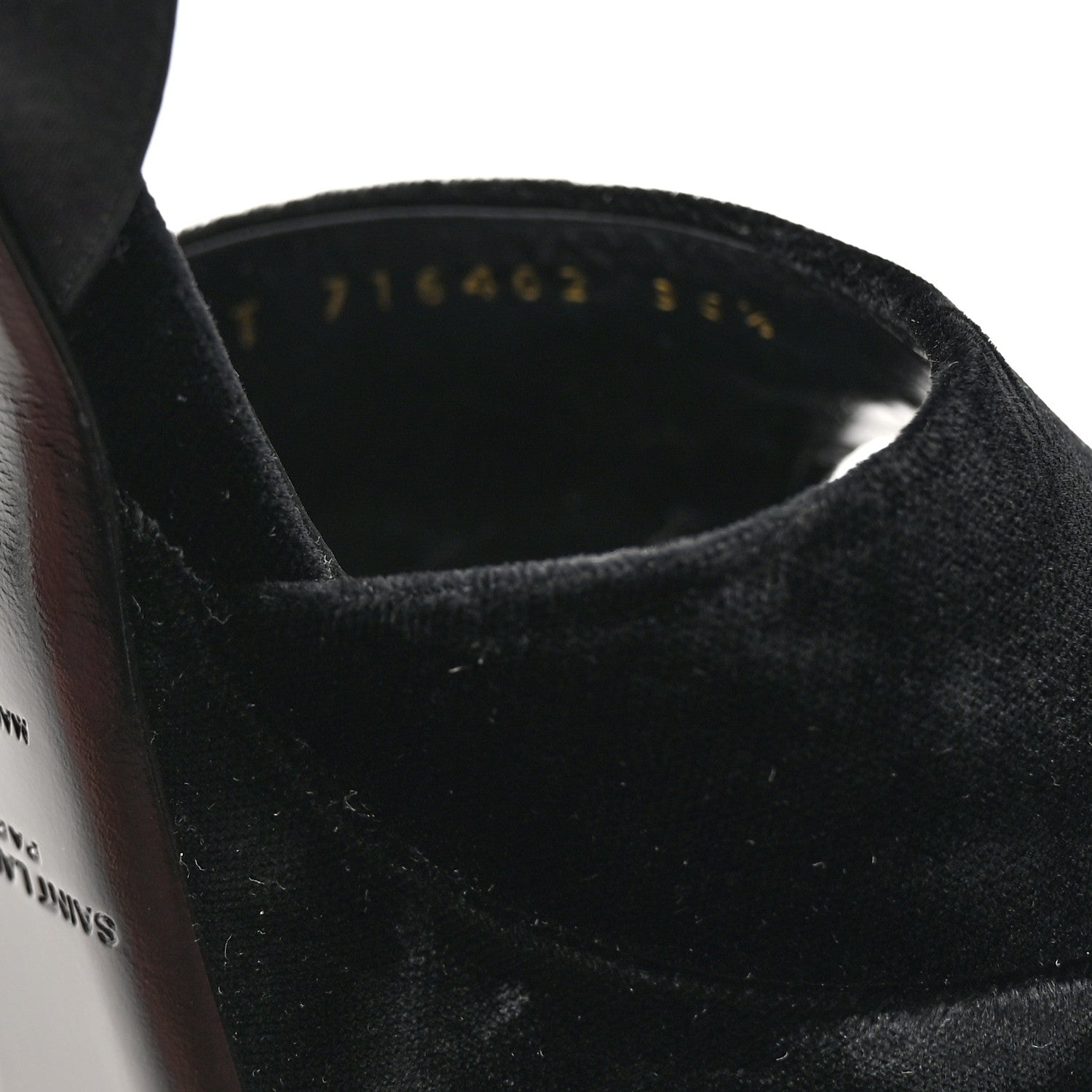 Saint Laurent Velvet Jodie Platform Sandals 36.5 Black 9 of 9