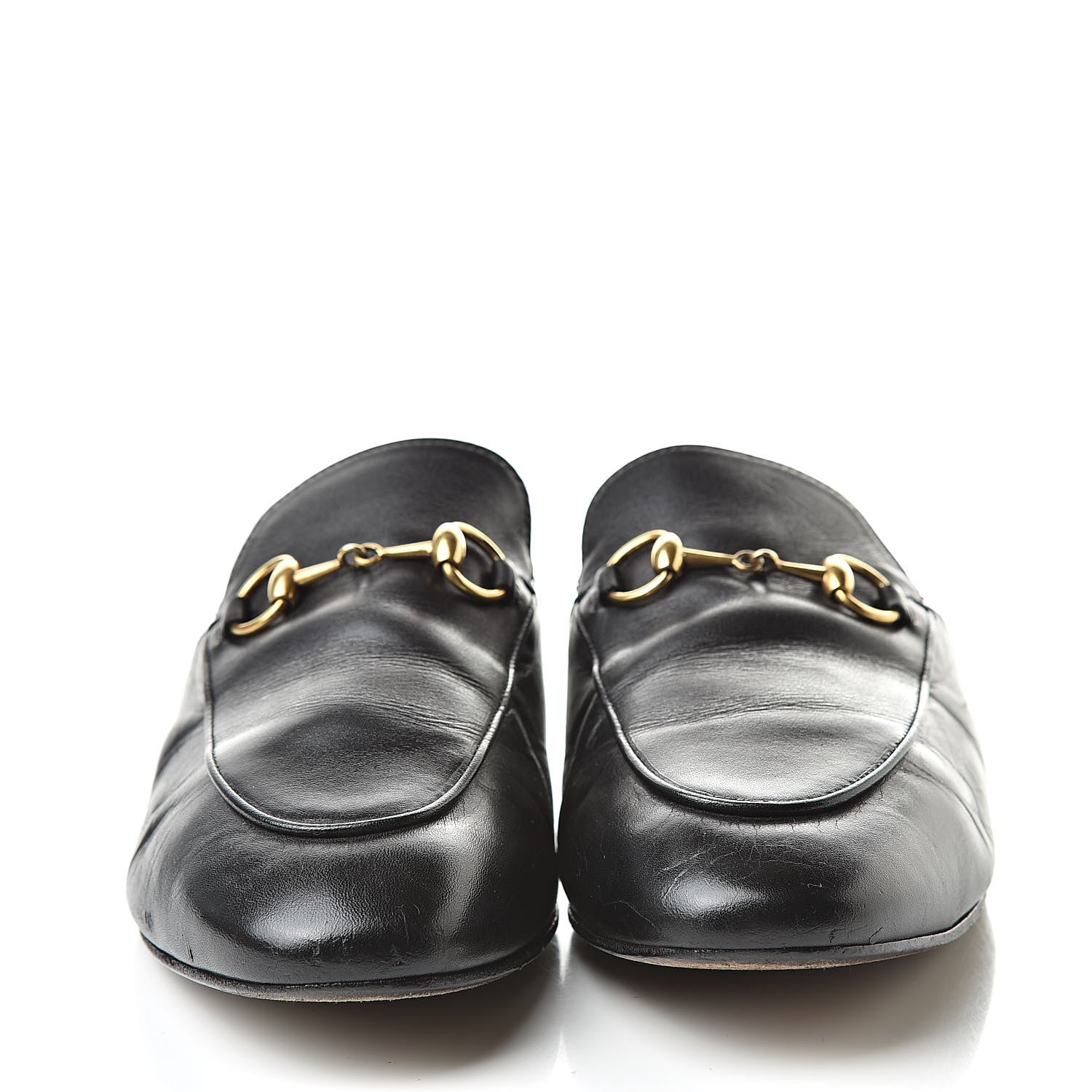 Gucci Calfskin Womens Princetown Slippers 37.5 Black 2 of 17