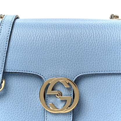 Gucci Dollar Calfskin Small Interlocking G Shoulder Bag Mineral Blue 8 of 10