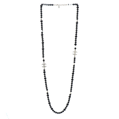 Chanel Beaded CC Star Necklace Black 3 of 6