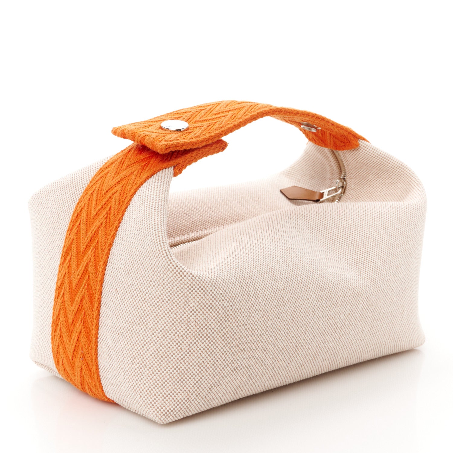 Hermes Canvas Small Bride-A-Brac Pouch Natural Orange 3 of 10