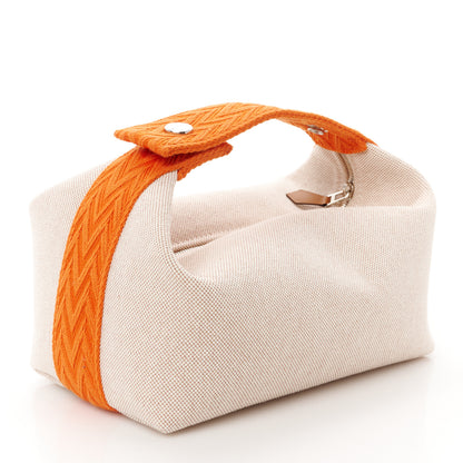 Hermes Canvas Small Bride-A-Brac Pouch Natural Orange 3 of 10