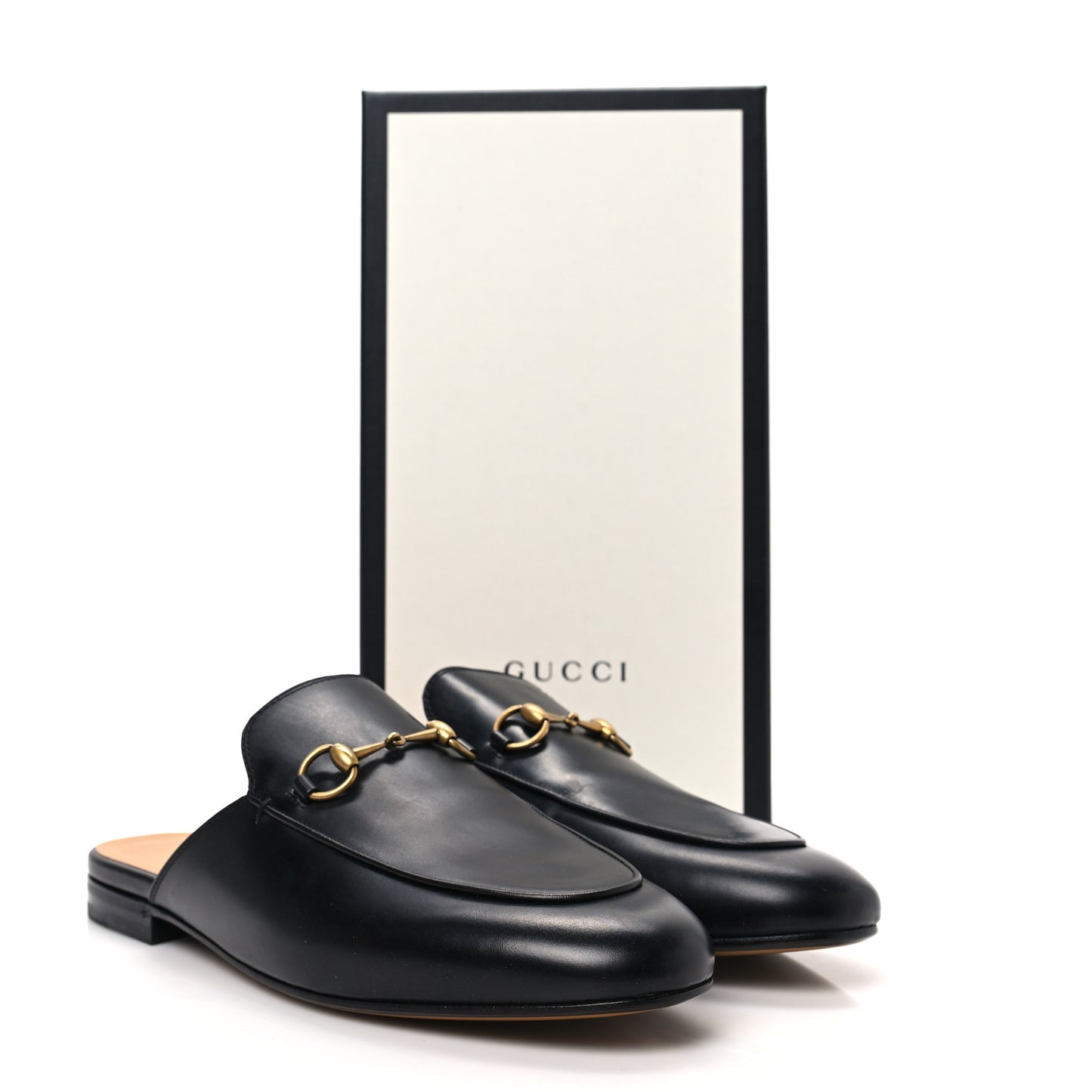 Calfskin Womens Princetown Slippers 41 Black