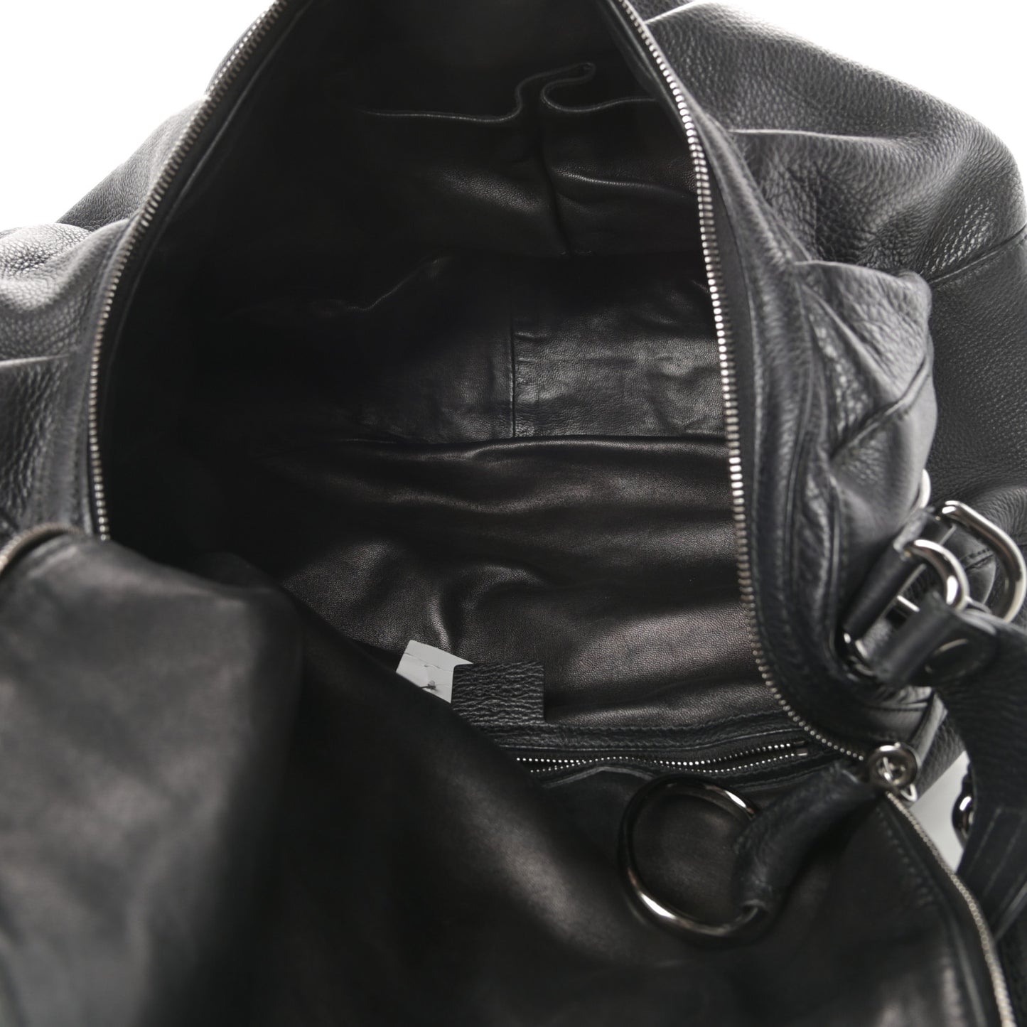 Pebbled Calfskin Medium Icon Bit Shoulder Bag Black