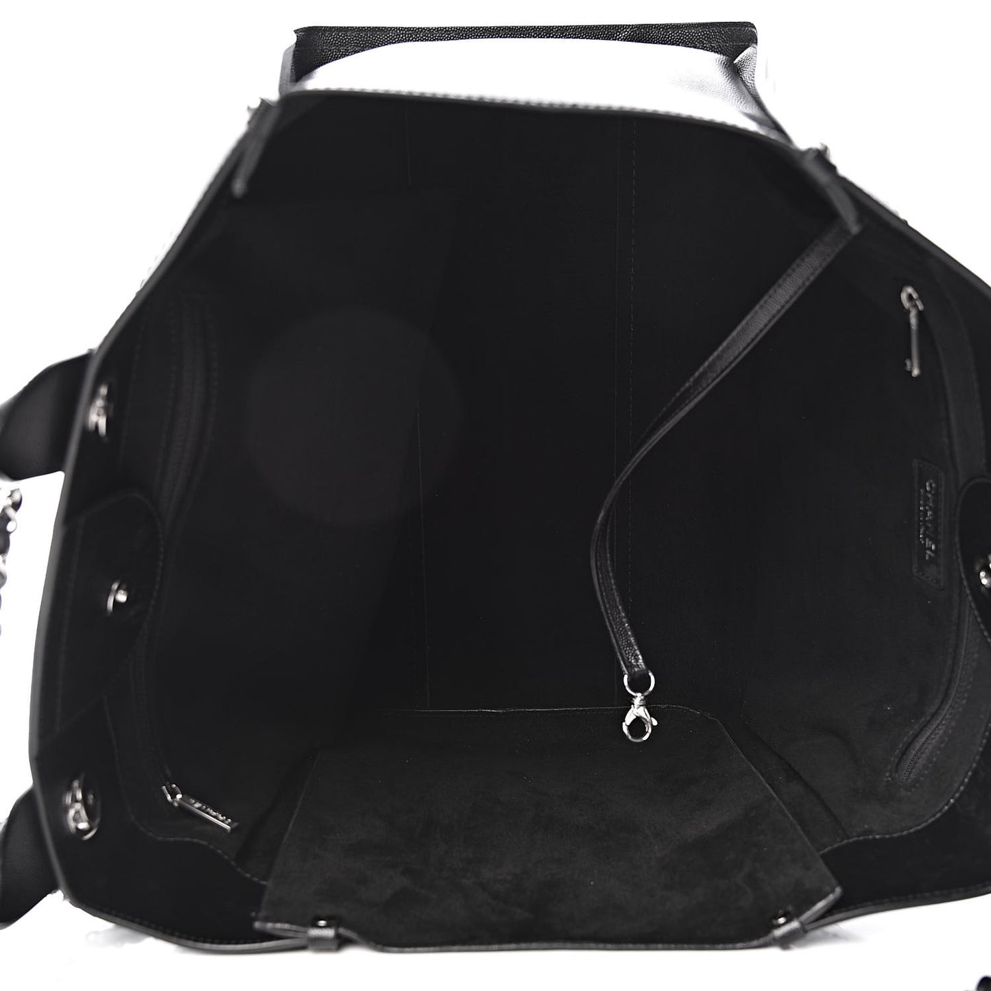 Caviar Medium Studded Deauville Tote Black