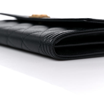 Chanel Caviar Quilted Long Boy Flap Wallet Black 10 of 13
