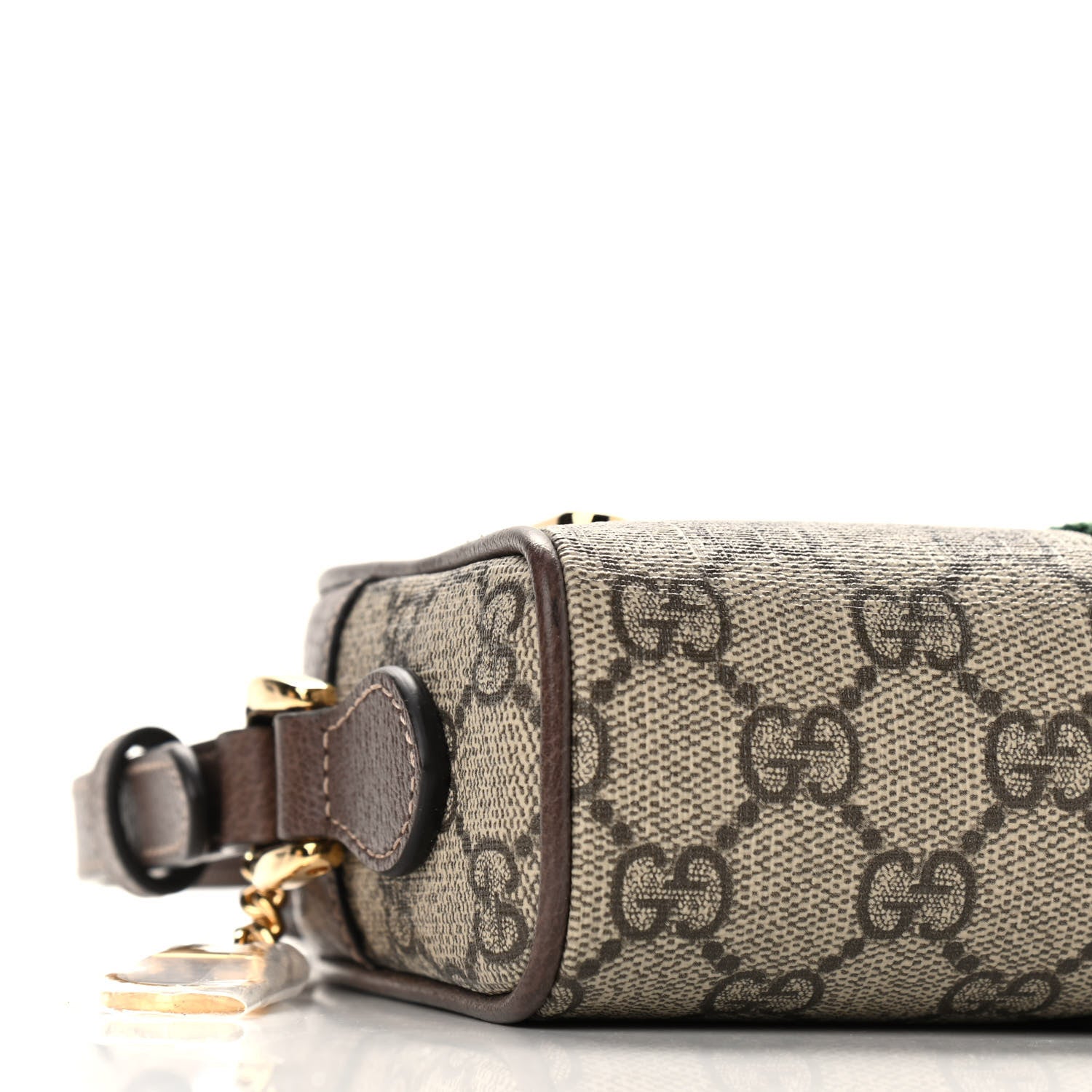 Gucci GG Supreme Monogram Web Mini Ophidia Shoulder Bag Brown 8 of 9