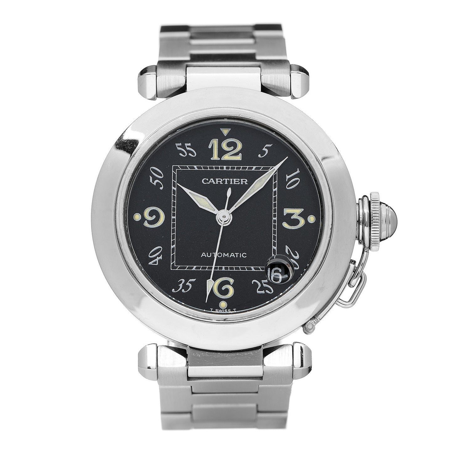 Stainless Steel 35mm Pasha C Automatic Watch Black