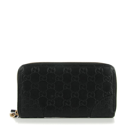 Gucci Guccissima Signature Microguccissima Bree Zip Around Wallet Black 1 of 7
