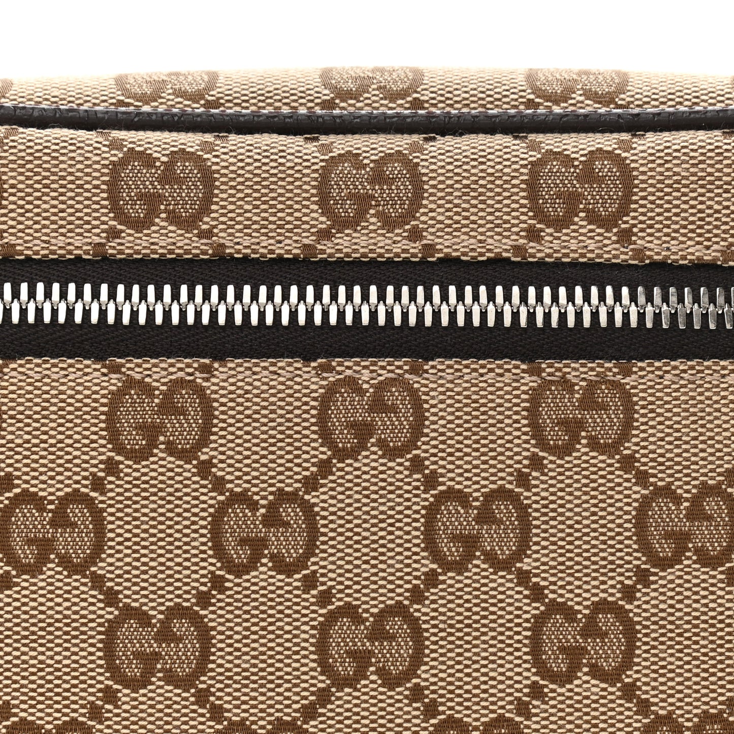 Monogram Dollar Calfskin Waist Pouch Beige Ebony Testa di Moro Marrone Scuro