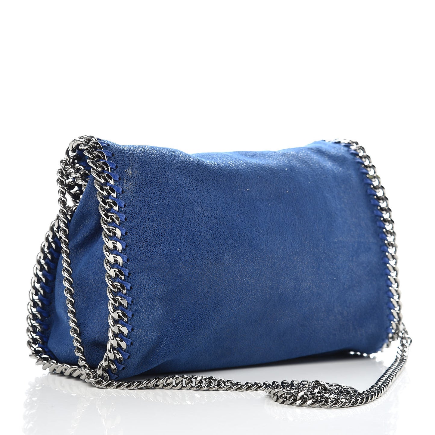Shaggy Deer Mini Falabella Fold Over Tote Royal Blue
