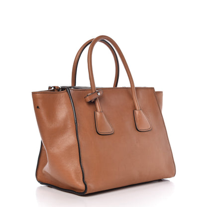 Prada Glace Calf Twin Pocket Tote Cannella 3 of 15