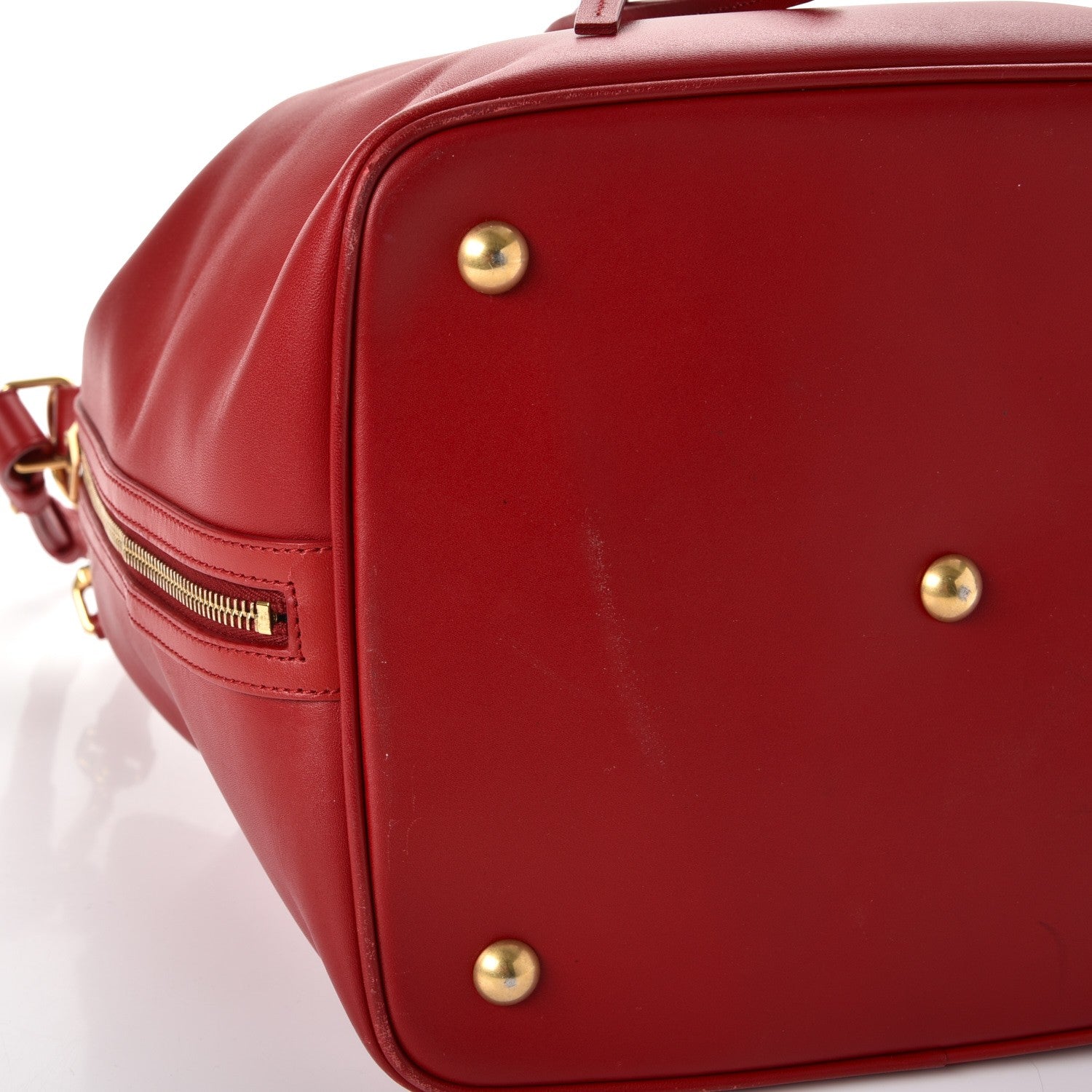 Saint Laurent Calfskin Medium Emmanuelle Bucket Bag Lipstick Red 11 of 16