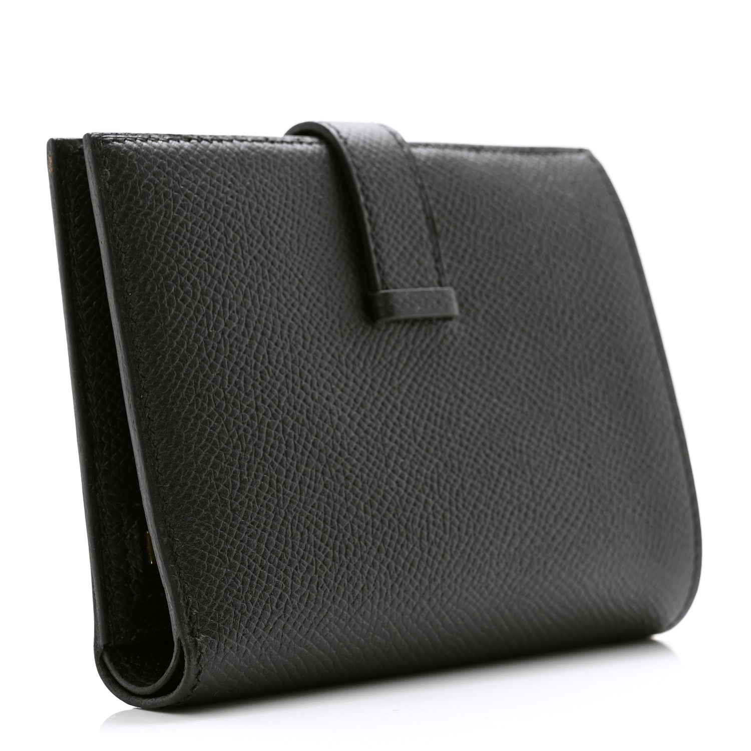 Hermes Epsom Bearn Compact Wallet Black 3 of 8