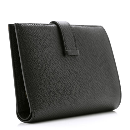 Hermes Epsom Bearn Compact Wallet Black 3 of 8