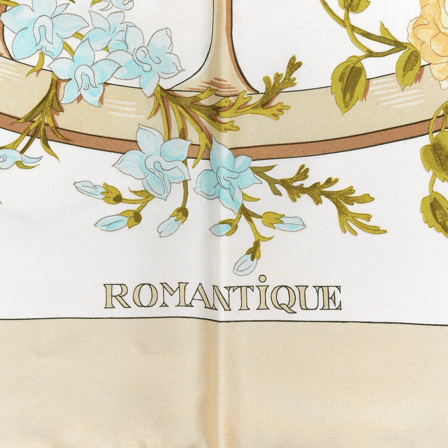Hermes Jacquard Silk Romantique Scarf 90 3 of 4