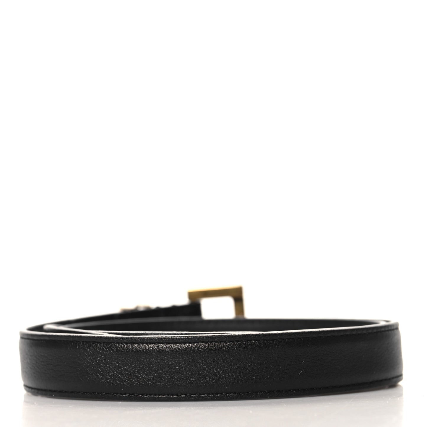 Smooth Calfskin Monogram Square Buckle Belt 80 32 Black
