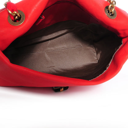 Lanvin Quilted Lambskin Happy Medium Shoulder Bag Coquelicot Orange 7 of 12
