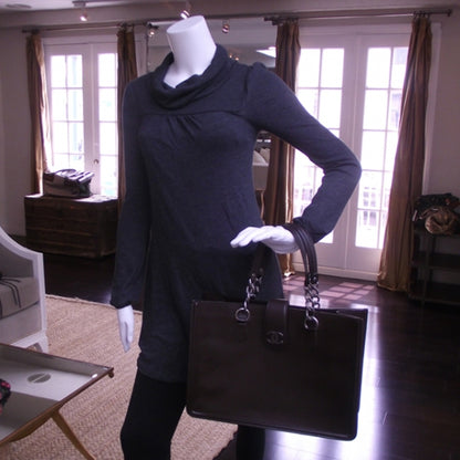 Chanel Calfskin Open Tote Chain Briefcase Bag 2 of 12