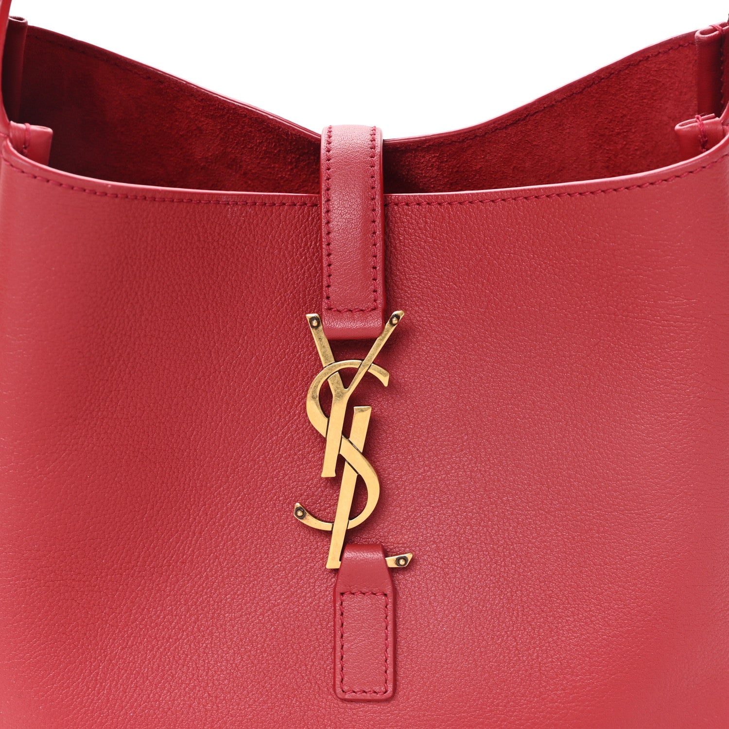 Saint Laurent Smooth Calfskin Small Le 5 A 7 Soft Hobo Red Danger 8 of 10