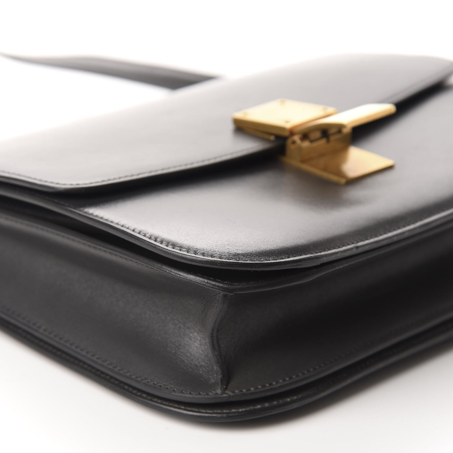 Smooth Calfskin Medium Classic Box Flap Bag Anthracite