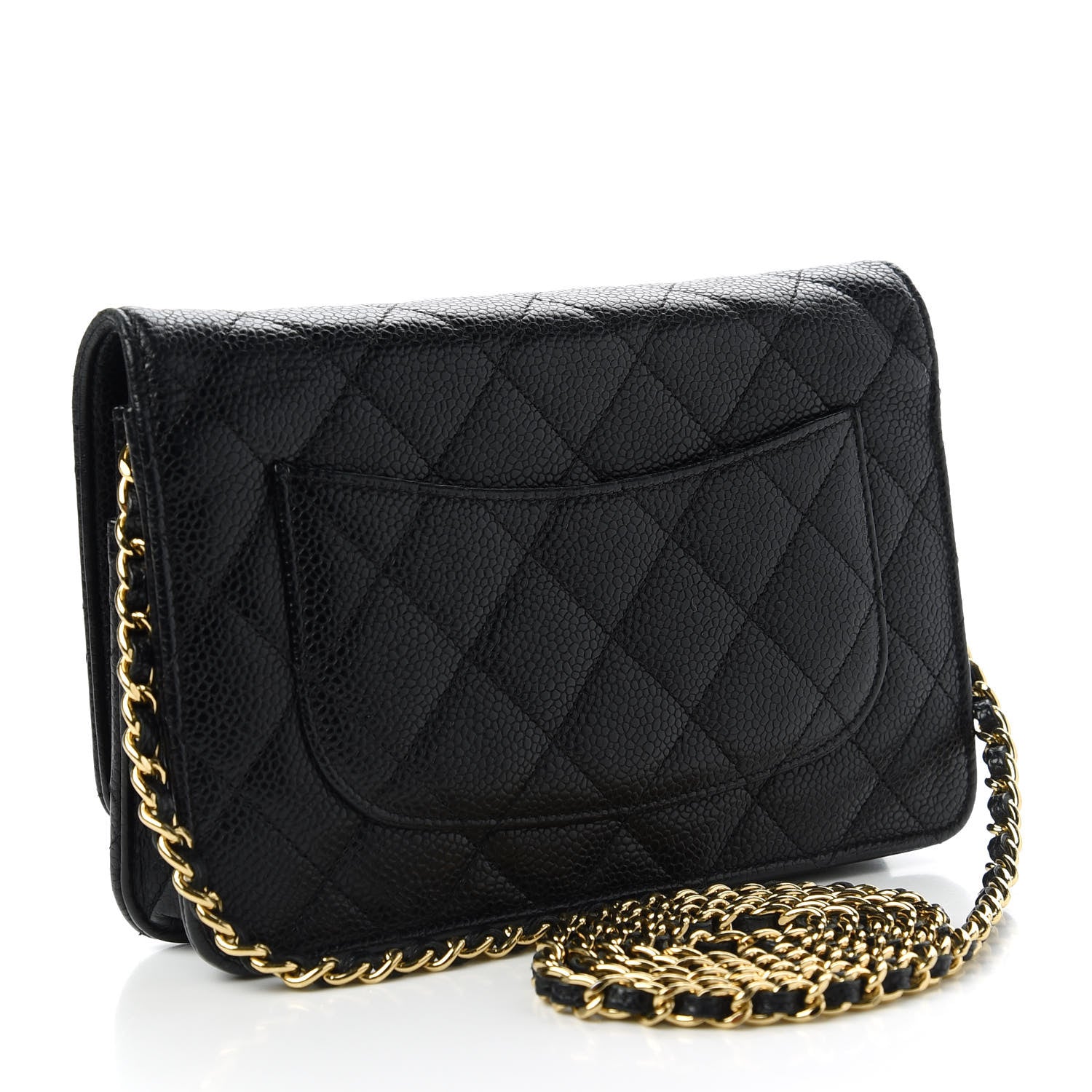 Chanel Caviar Quilted Wallet On Chain WOC Black 3 of 12
