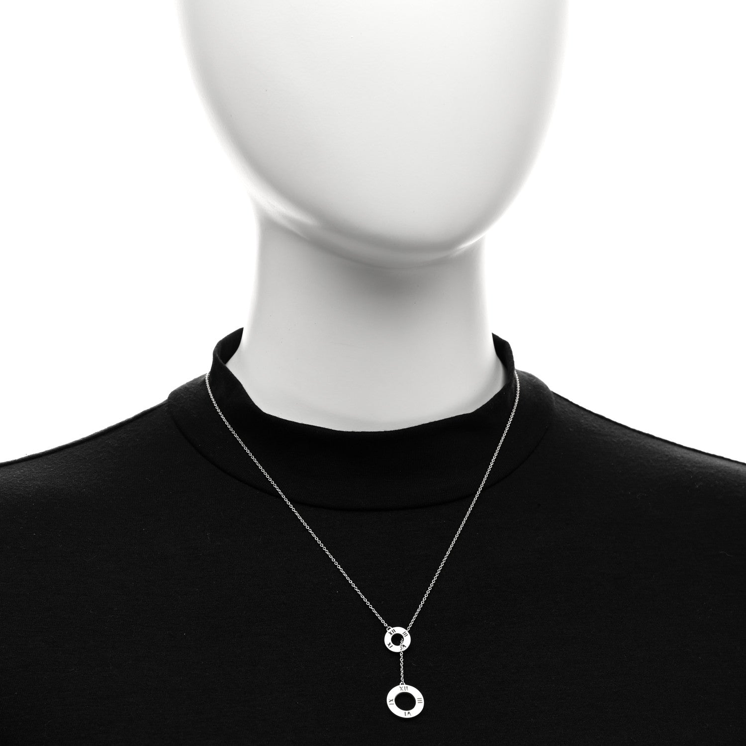 Tiffany Sterling Silver Atlas Lariat Pendant Necklace 2 of 4
