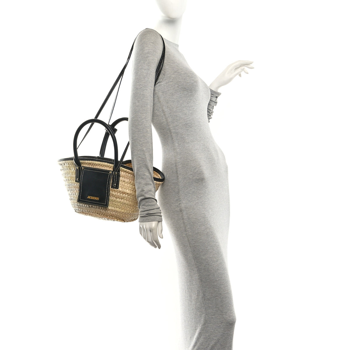 Raffia Le Petit Panier Soli Black