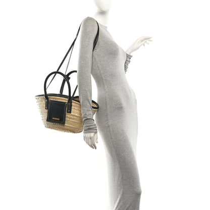 Jacquemus Raffia Le Petit Panier Soli Black 2 of 10