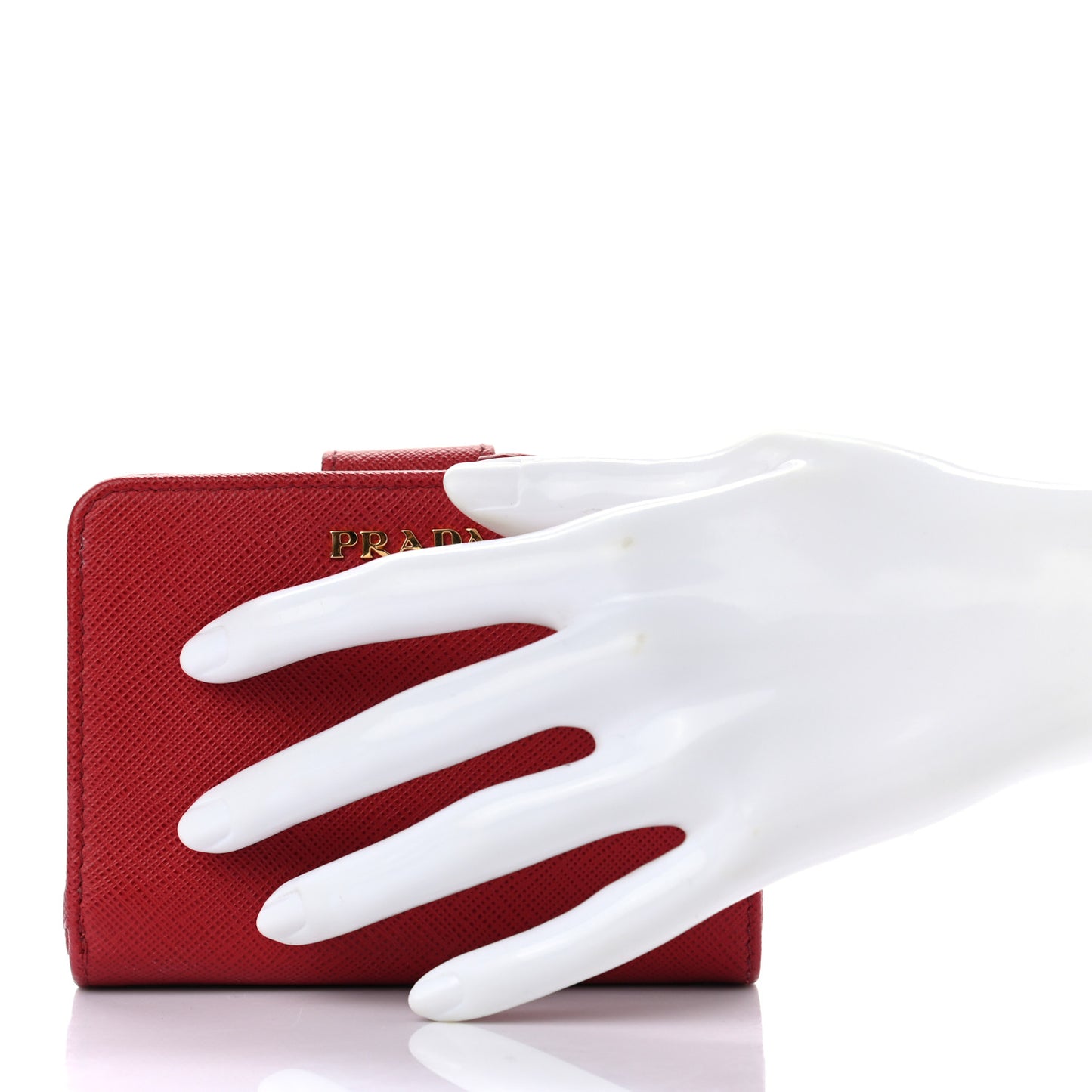 Saffiano Metal Compact Wallet Fuoco