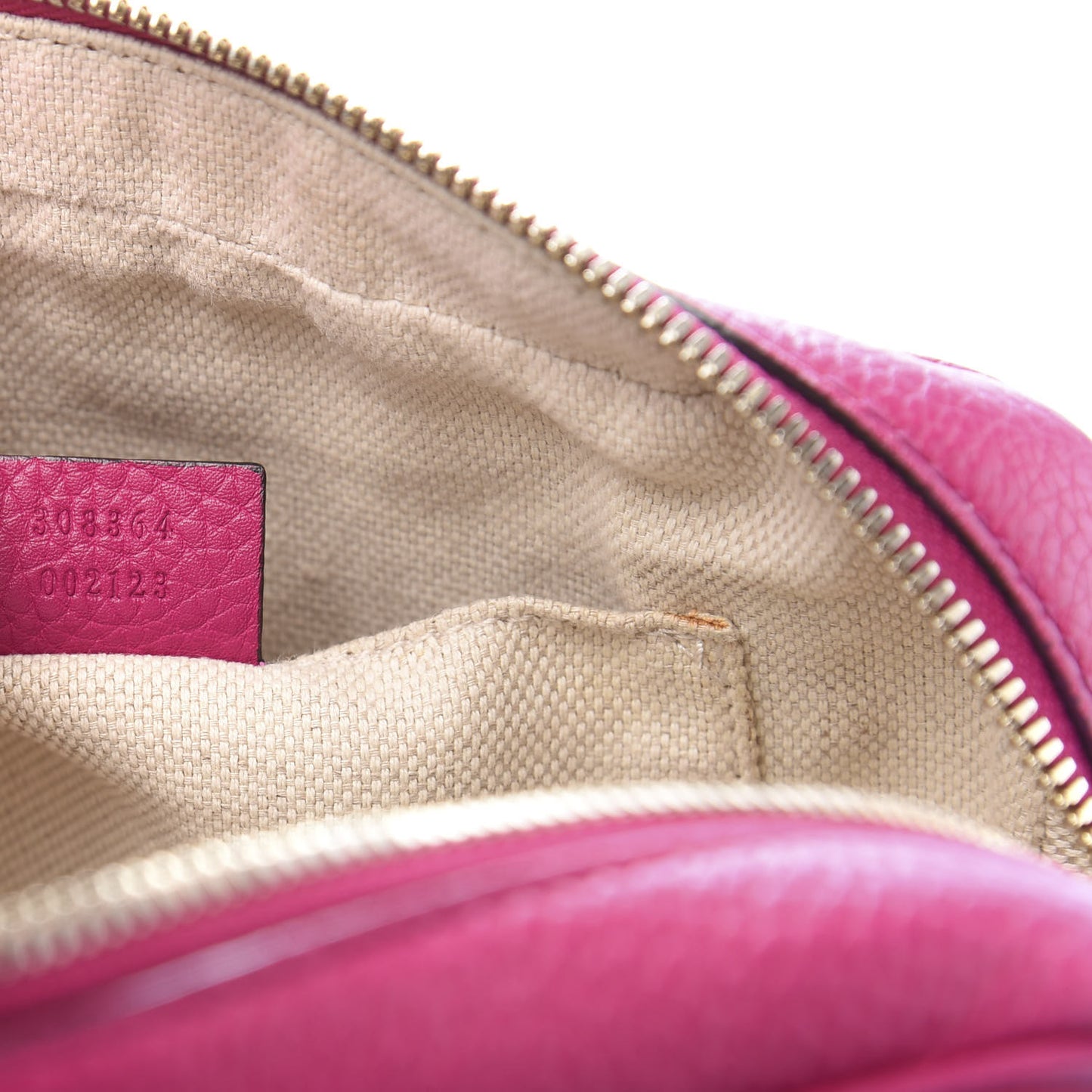 Pebbled Calfskin Small Soho Disco Bag Bright Bougainvillea
