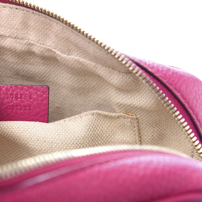 Gucci Pebbled Calfskin Small Soho Disco Bag Bright Bougainvillea 7 of 15