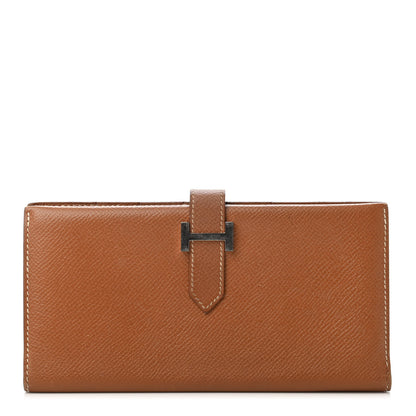 Hermes Epsom Bearn Gusset Wallet Gold 1 of 5