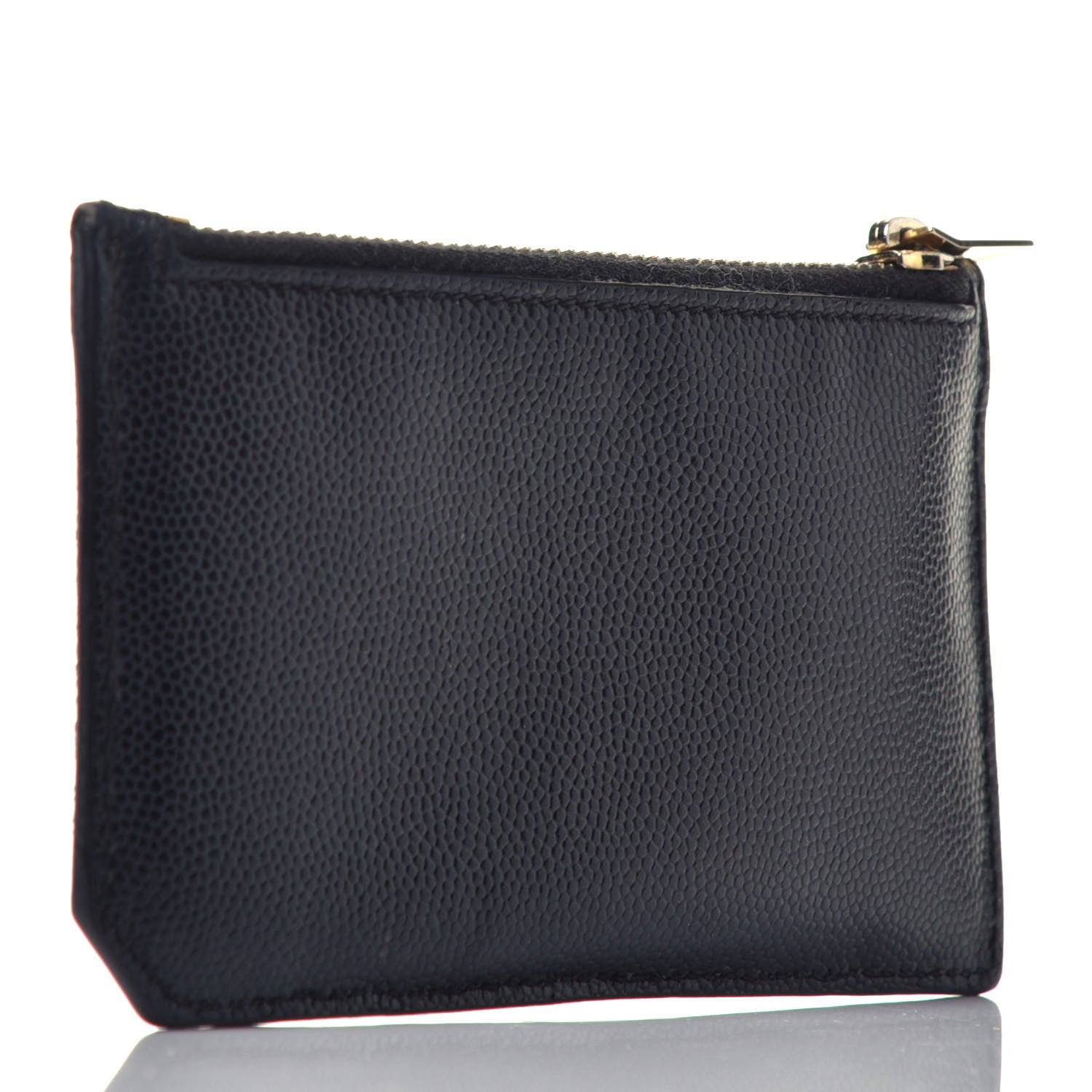 Saint Laurent Grained Calfskin 5 Fragments Zip Pouch Card Holder Black 3 of 5