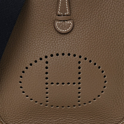 Hermes Taurillon Clemence Amazone Evelyne TPM Etoupe Bleu Indigo 8 of 11