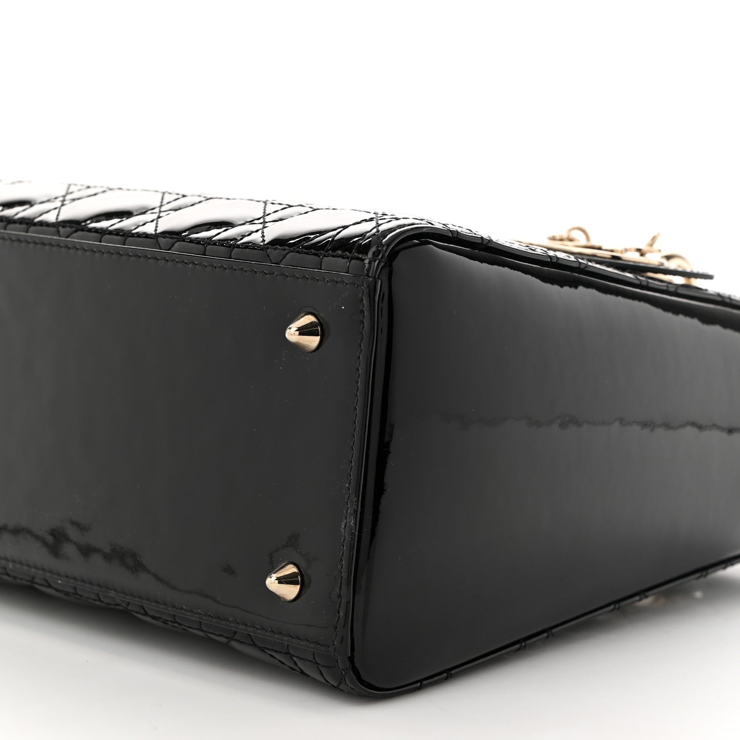 Patent Cannage Medium Lady Dior Black