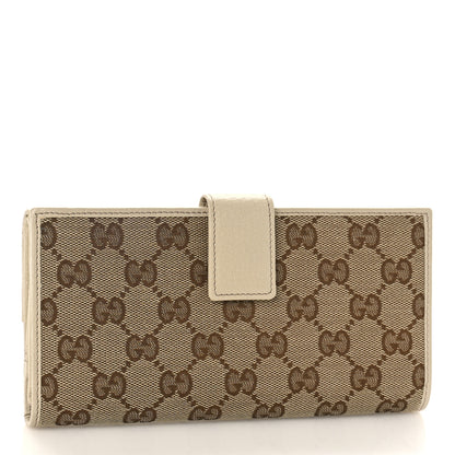 Gucci Monogram Metal Bar Continental Flap Wallet Off White 3 of 9