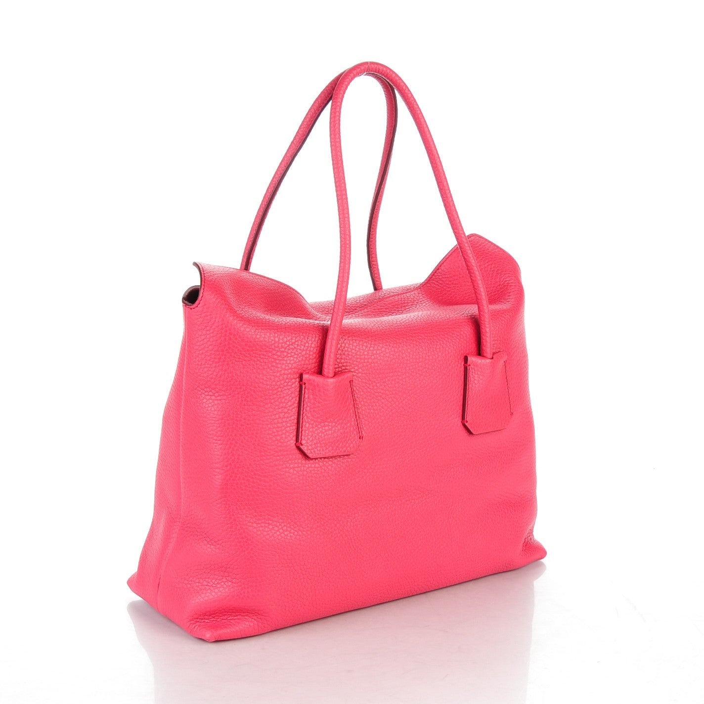 London Grainy Calfskin Medium Baynard Tote Pink Azalea