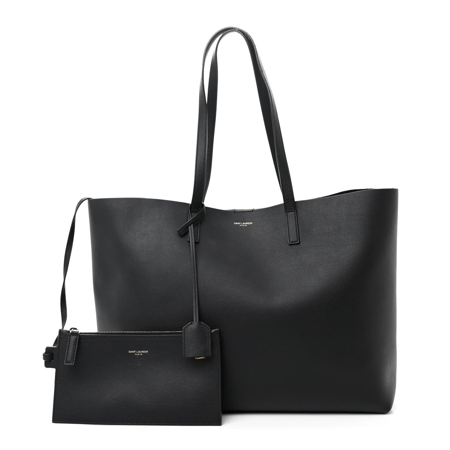 Calfskin Large Shopping Tote Black