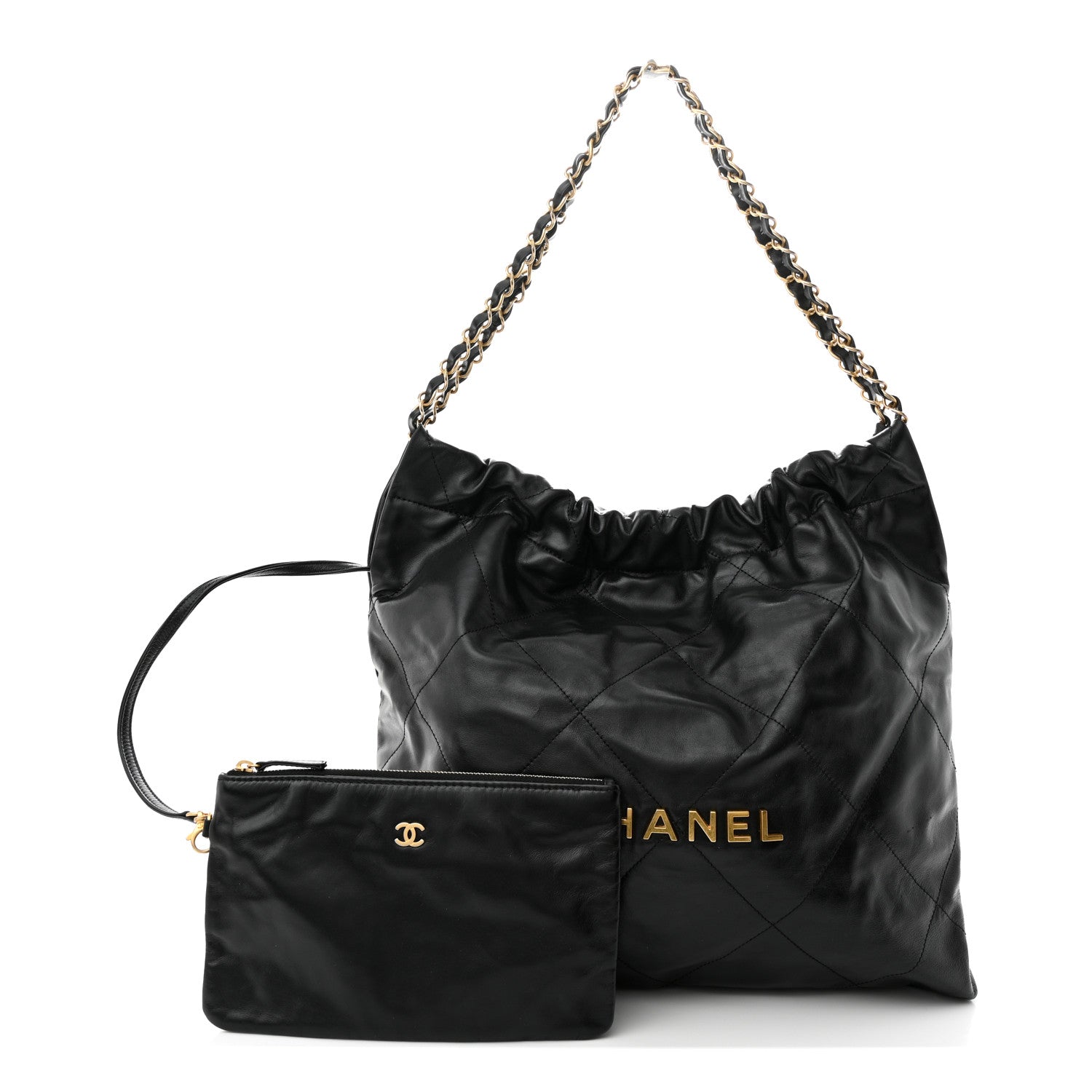 Chanel Shiny Calfskin Quilted Chanel 22 Black 11 of 11