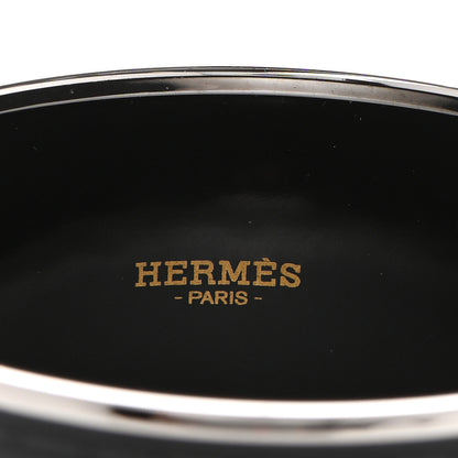 Hermes Enamel Printed Sellier Extra Wide Bracelet 65 Black 4 of 5