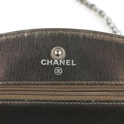 Chanel Metallic Calfskin Timeless CC Wallet on Chain WOC Bronze 6 of 9