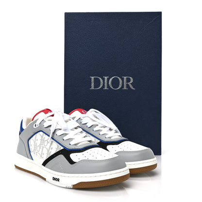 Christian Dior Smooth Calfskin Oblique Galaxy Perforated Mens B27 Low Top Sneakers 43 Grey Blue 9 of 9
